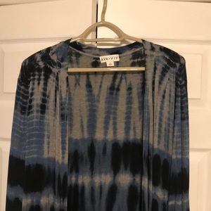 Open light weight blue tie dye sweater